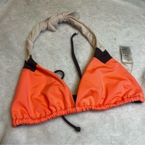 L space color blocked bikini top